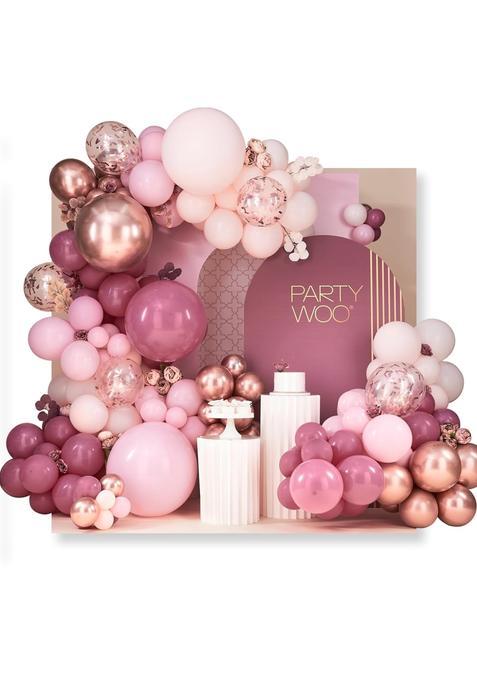 Partywoo Dusty Pink Balloon Arch Kit 140Pcs Different Sizes 18 12 10 5 Inch