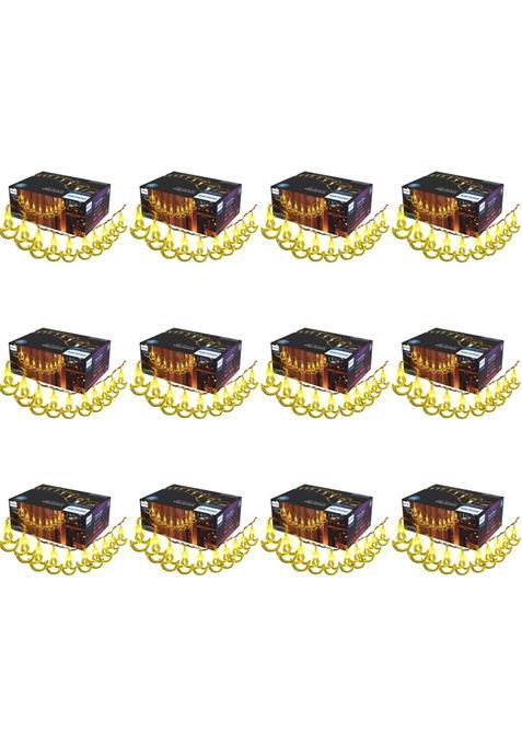 Philips 4M 10 LED Crystal Diya String Light Decorative Ladi Light for Diwali Wedding Festival Party Pack of 12