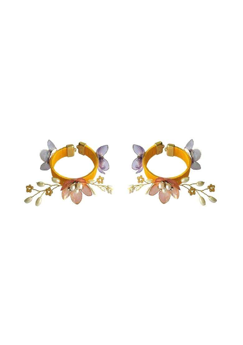 Pinoozclub Flower Jewellery Set for Women Girls Bride - Indya