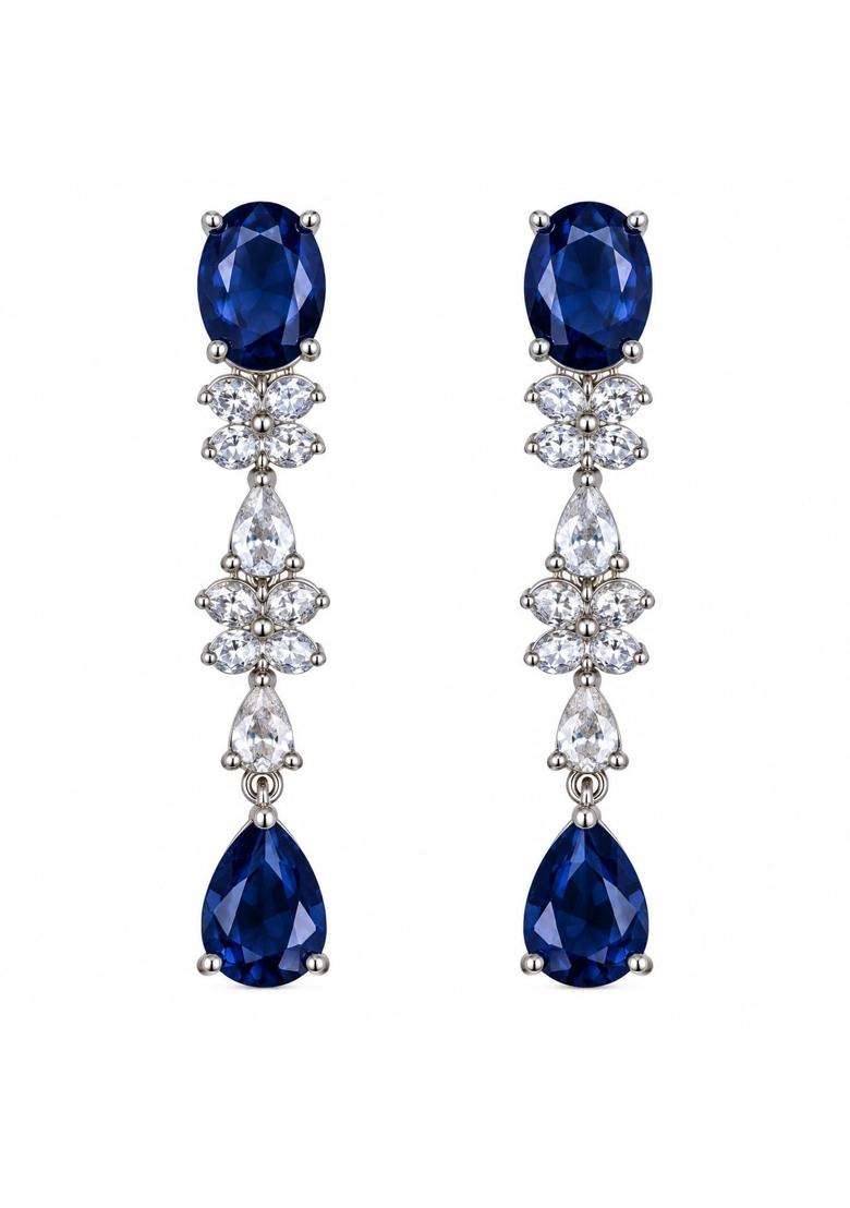 Ylocart Royal Blue Stone Necklace Set for Women and Girls - Indya