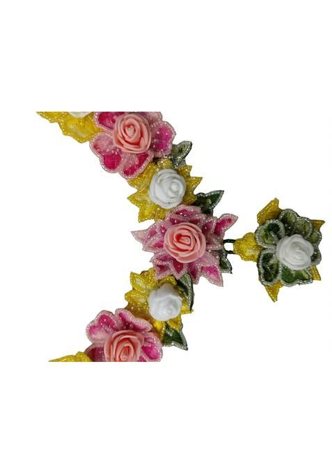 Floral Jewellery Set for Haldi Ceremony Multicolour
