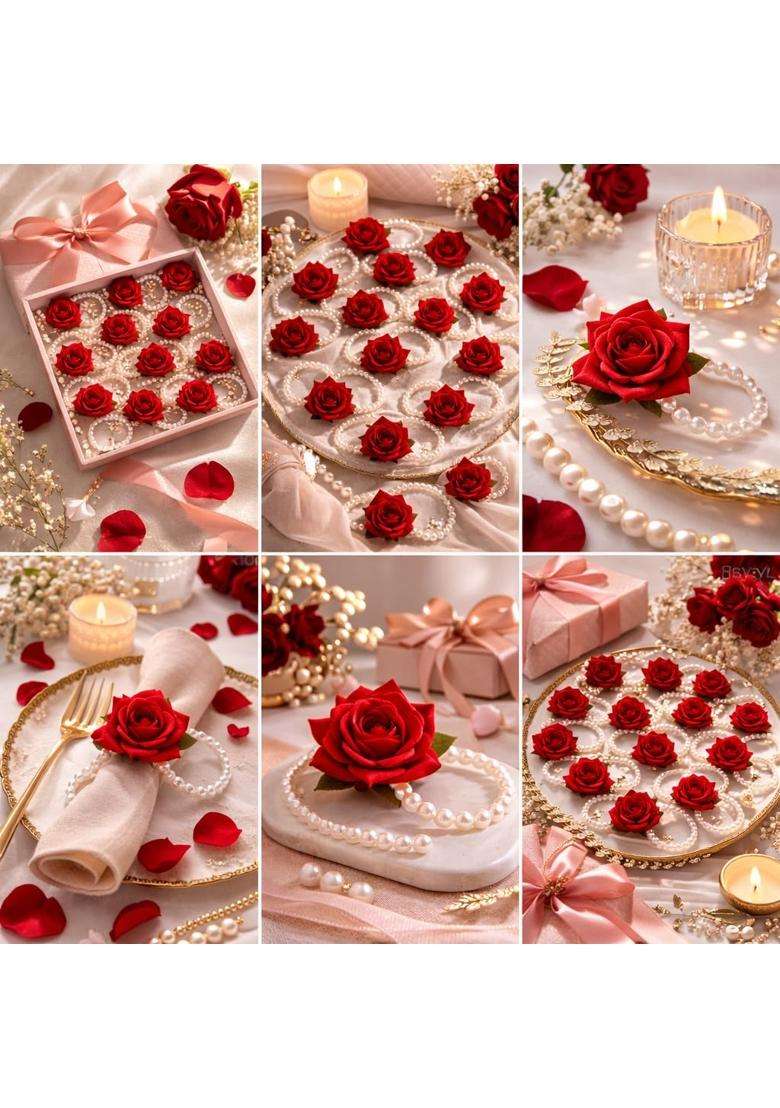 Cyberkavish Rose Pearl Bracelet for Women and Girls - Indya