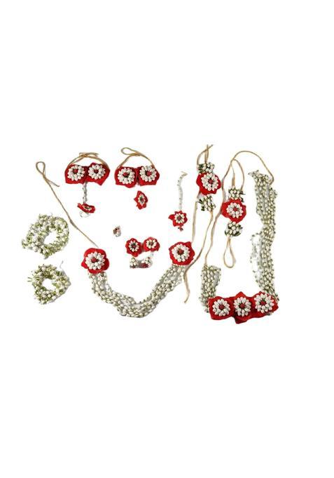 Prafullit Flowers Multicolor Handcrafted Artificial Floral Jewellery Set for Women