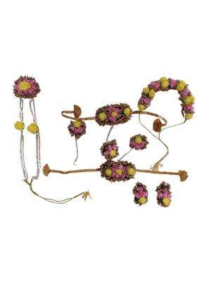 Beautiful House Handmade Floral Jewelry Flower Jewelry Necklace Earrings Mang Tika Bracelets