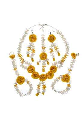 YOU and Yours Yellow FULL Set Handmade Flower Jewellery