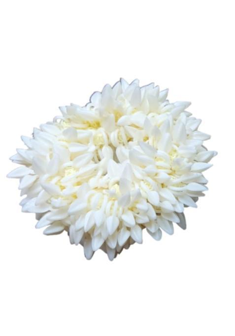 Estationeryhouse Traditional Indian Hair Accessories White Gajra Artificial Flower Jewelry Handmade Veni Tiara