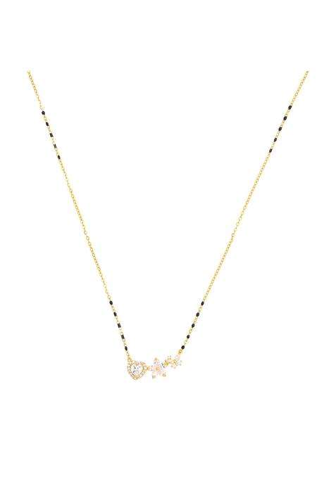 Kushals Fashion Jewellery White Gold Plated 925 Silver Black Beads Mangalsutra for Women