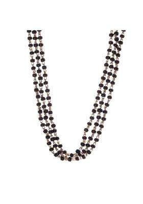 Aadyaa 925 Silver Mangalsutra for Women Three Layer Mangalsutra Handmade 925 Sterling Silver Jewelry Black