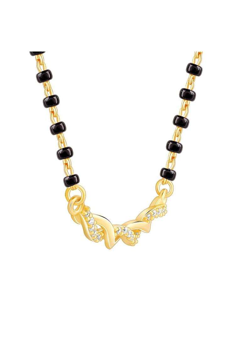 GIVA 925 Silver 18K Gold Plated Rose Gold Plated Mangalsutra Sets - Indya
