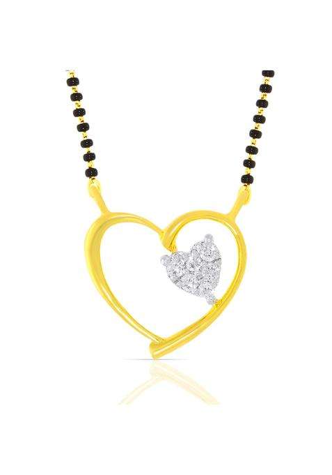 WHP Jewellers 18KT BIS Certified Diamond Mangalsutra Pendant for Women