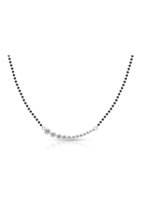 Women Sterling Silver Beaded Mangalsutra 925