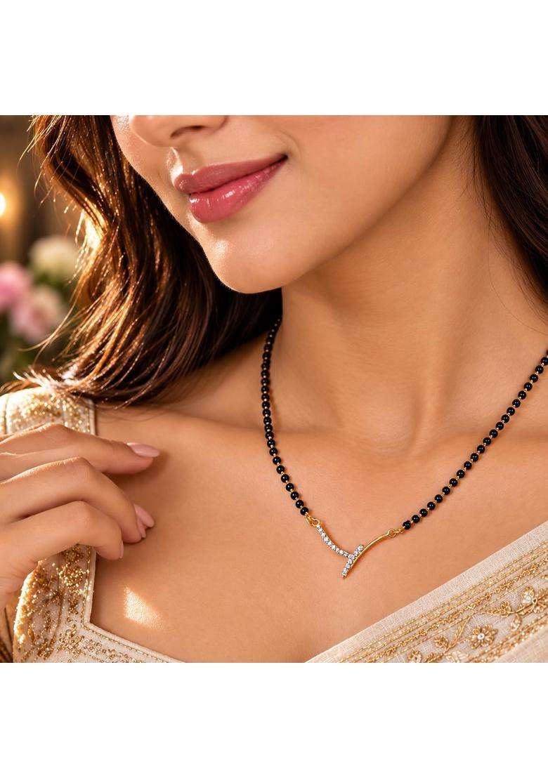 Dishis 22K 18K 14K Yellow Gold Mangalsutra Pendant BIS Hallmarked - Indya