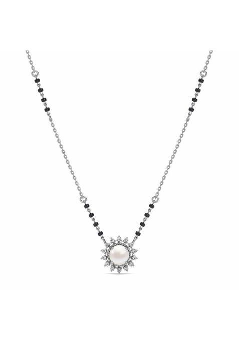 Clara 925 Silver Naisha Pearl Mangalsutra Tanmaniya Pendant Gift for Women