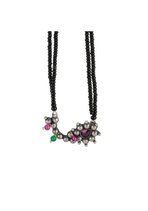 Aadyaa 925 Silver Mangalsutra for Women Itihaas Maharashtrian Nath Mangalsutra Handmade Jewelry Traditional