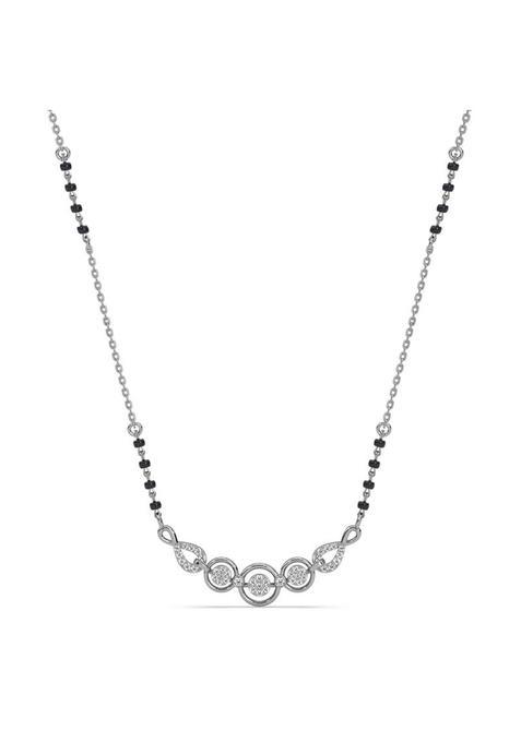 Clara 925 Silver Hiral Mangalsutra Tanmaniya Pendant Gift for Women and Wife
