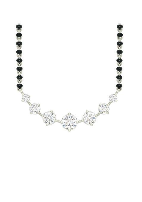 Clara 925 Sterling Silver 7 Stone Mangalsutra Earring Chain Gift for Wife