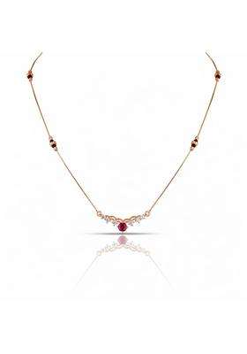 Zilgi Rose Gold and Silver Mangalsutra for Women 925 Sterling Silver CZ Diamond Pendant