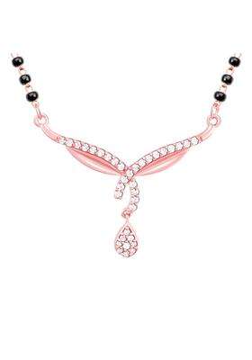 GIVA 925 Silver Rose Gold Vows of Love Mangalsutra Gifts for Women and Girls