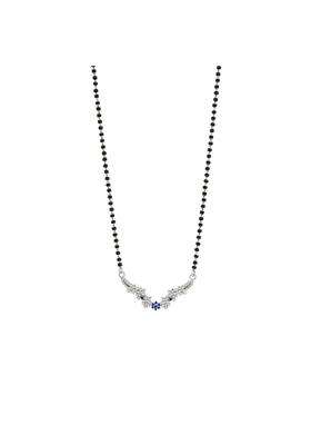 Maira 925 Sterling Silver Micron Rhodium Plated Zircon Mangalsutra for Women
