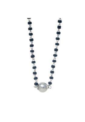 Aadyaa 925 Silver Mangalsutra for Women Classic Sarmanee Mangalsutra with One Bead 925 Sterling Silver