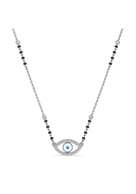 Clara 925 Silver Fiza Evil Eye Mangalsutra Tanmaniya Pendant Gift for Wife