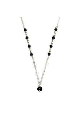 Aadyaa 925 Silver Mangalsutra for Women Black Spinel and Silver Beads Mangalsutra a Handmade Jewelry Stylish