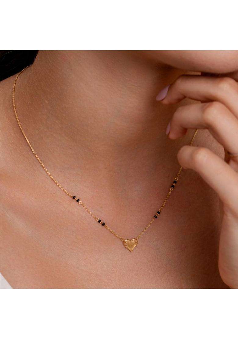 Shayn Mangalsutra Necklace 925 Sterling Silver 18KT Gold Vermeil for Women - Indya