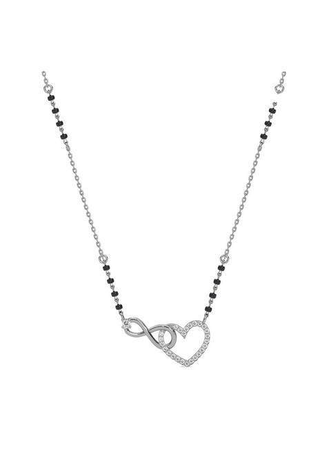 Clara 925 Silver Omisha Infinity Heart Mangalsutra Pendant for Women