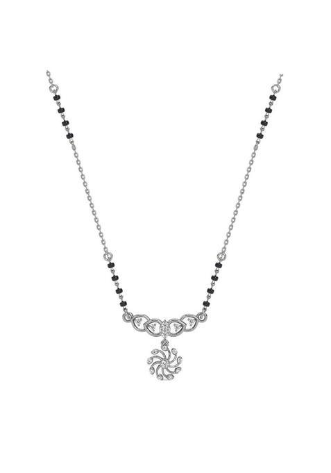 Clara 925 Silver Pranavi Mangalsutra Tanmaniya Pendant Chain for Women