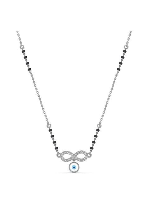 Clara 925 Silver Zoya Evil Eye Infinity Mangalsutra Pendant for Women