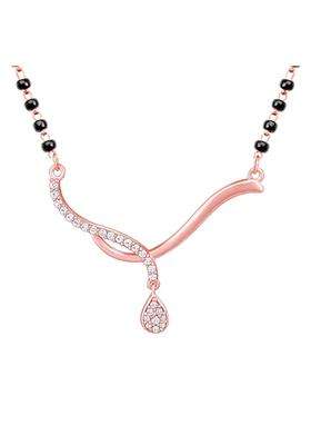 GIVA 925 Silver Rose Gold Enchanted Knot Mangalsutra Gifts for Women and Girls