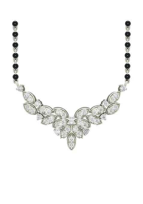 Clara 925 Sterling Silver Elsie Mangalsutra Earring Chain Jewellery Set