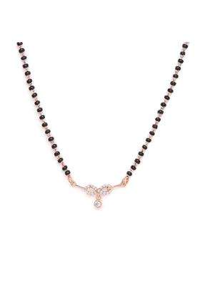 Zavya 925 Sterling Silver Infinity with CZ Rose Gold Plated Mangalsutra