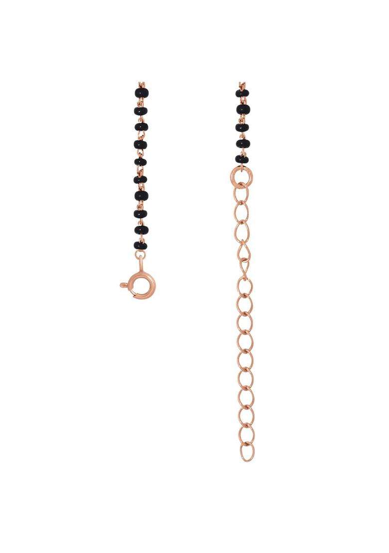 Zavya 925 Sterling Silver Infinity with CZ Rose Gold Plated Mangalsutra - Indya