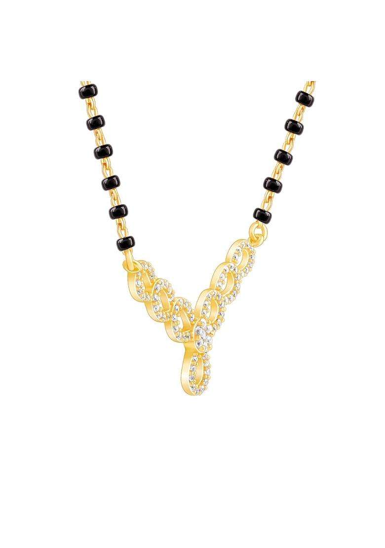 GIVA 925 Silver 18K Gold Plated Rose Gold Plated Mangalsutra Sets - Indya