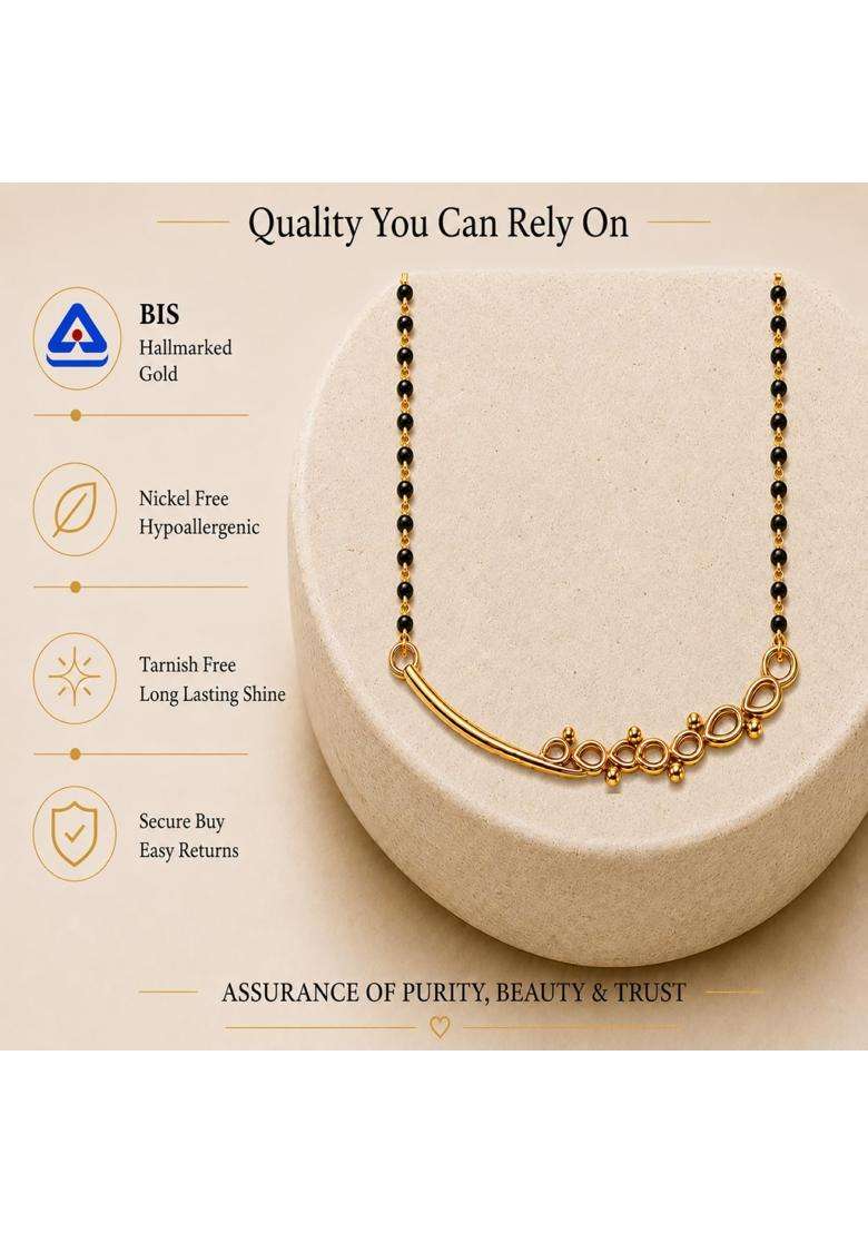 Dishis 22K 18K 14K Yellow Gold Mangalsutra Pendant for Women - Indya