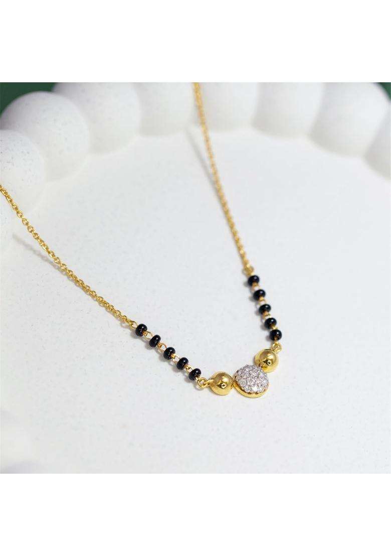 Shayn Mangalsutra Necklace 925 Sterling Silver 18KT Gold Vermeil for Women - Indya