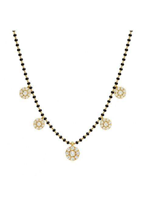 Trisu 22KT Gold Vermeil Plated Silver Positivity Mangalsutra