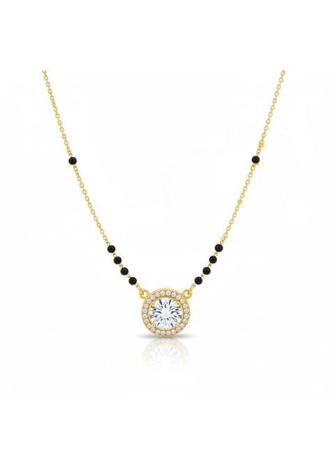 Zarkan 925 Hallmark Silver Gold Plated Mangalsutra