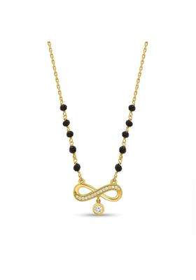 Zavya 925 Sterling Silver Timeless Infinity Gold Plated Mangalsutra