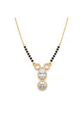 Zarkan 925 Hallmark Silver Gold Plated Mangalsutra Inspired by Katrina Kaif