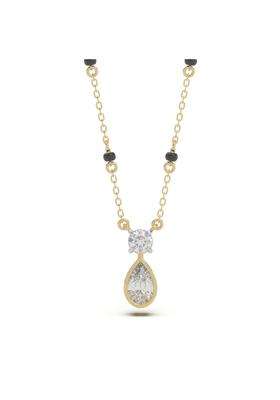 Shayn Graceful Drop Mangalsutra Necklace 925 Silver 18KT Gold Vermeil