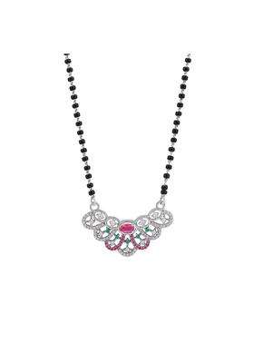 Maira 925 Sterling Silver Micron Gold Plated Rhodium Mangalsutra for Women