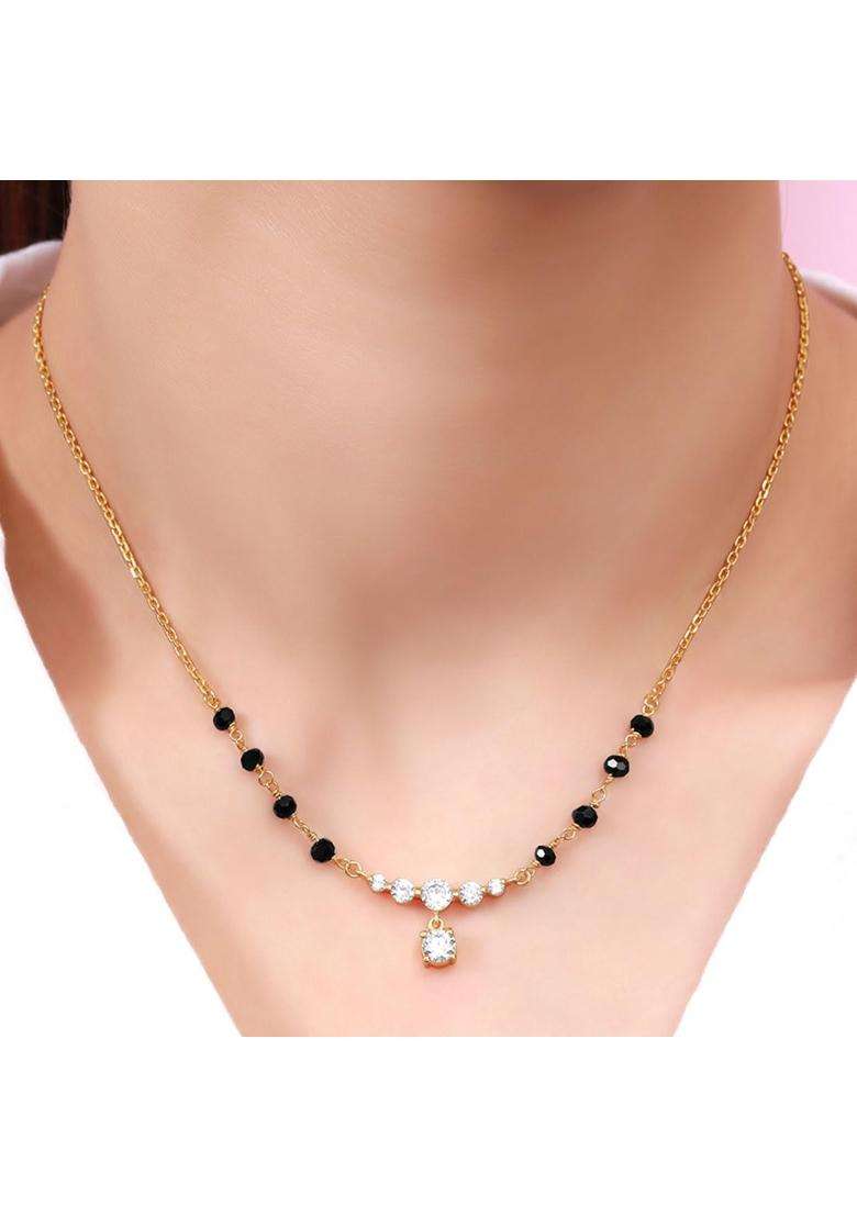 Zavya 925 Sterling Silver Timeless Gold Plated Mangalsutra Gift for Women - Indya