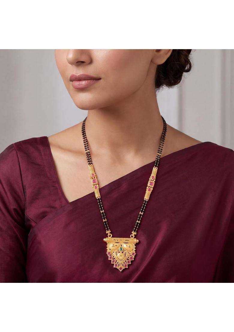 Ritvaa Smartgold 24K Gold Plated Ayantri Mangalsutra for Women - Indya