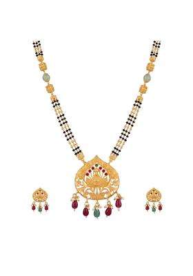 Ritvaa Smartgold 24K Gold Plated Peacock Gold Mangalsutra for Women
