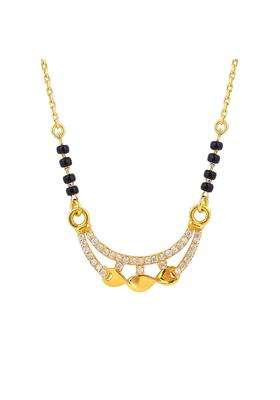 Maira 1GM Micron 18K Gold Plated Hypoallergenic Black Beads Kala Mani 925 Sterling Silver Mangalsutra