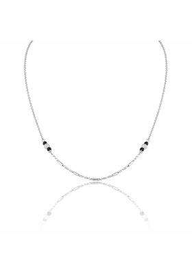 Zilgi Rose Gold and Silver Mangalsutra for Women 925 Sterling Silver CZ Diamond Pendant