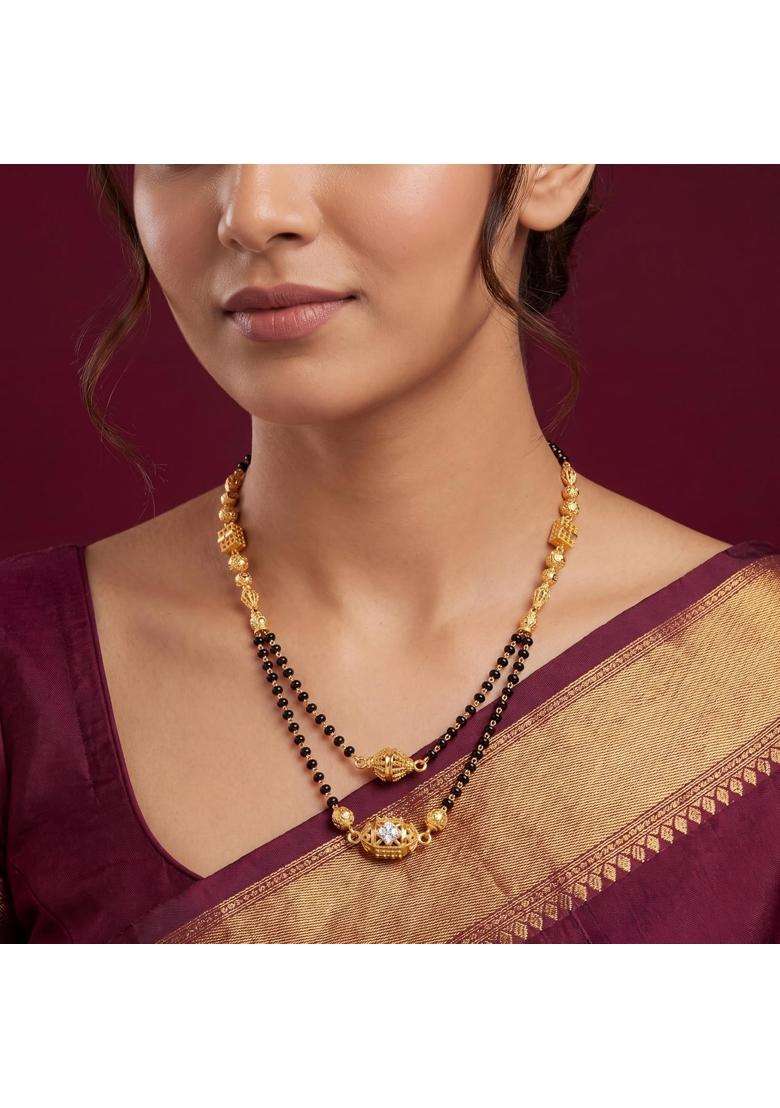 Ritvaa Smartgold 24K Gold Plated Oviya Mangalsutra for Women - Indya