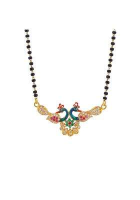 Maira 1GM Micron 18K Gold Plated Hypoallergenic Black Beads Kala Mani 925 Sterling Silver Mangalsutra
